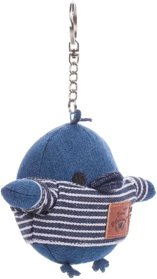 Rilakkuma Kiiroitori San-X Original Denim Plushie Charm Keychain - view 2