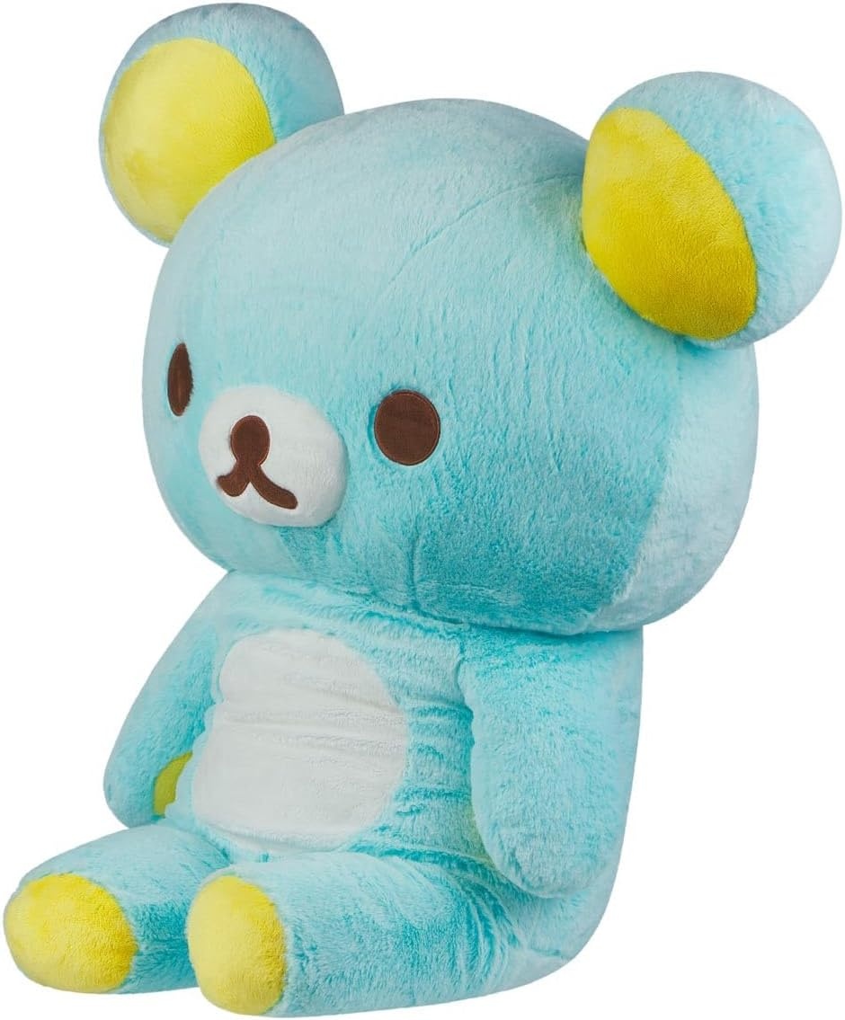 Rilakkuma San-X Original Long Pile Sherbet Series Jumbo Plush – Orange(Blue)