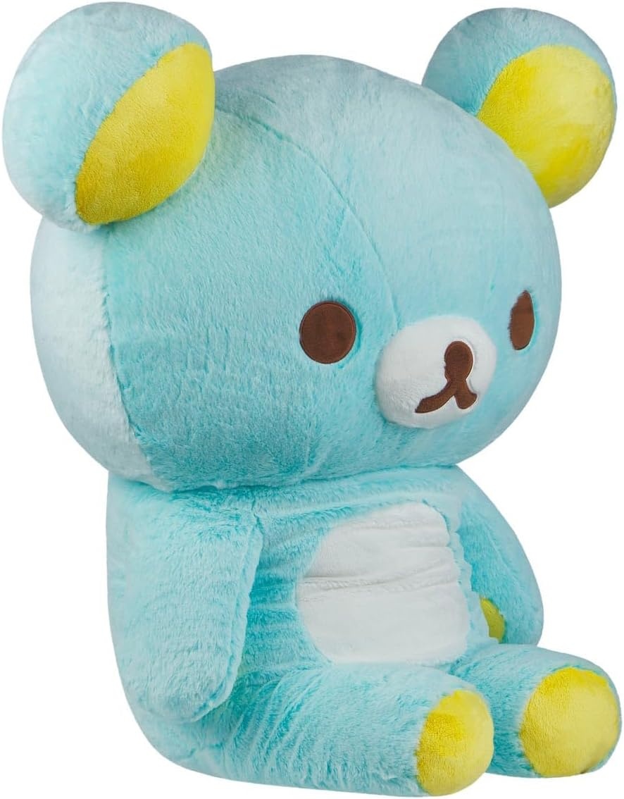 Rilakkuma San-X Original Long Pile Sherbet Series Jumbo Plush – Orange(Blue) - view 3