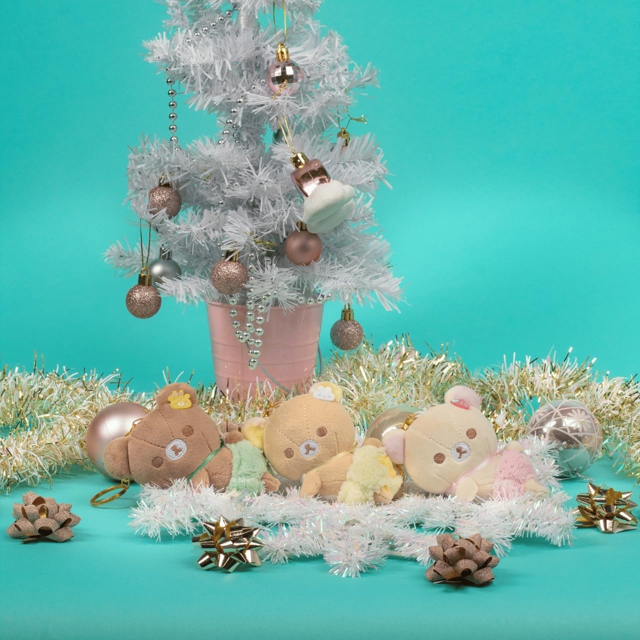 Rilakkuma Chairoikoguma San-X Original Minna De Usausababy Series Keychain Plush(Chairoikoguma) - view 6