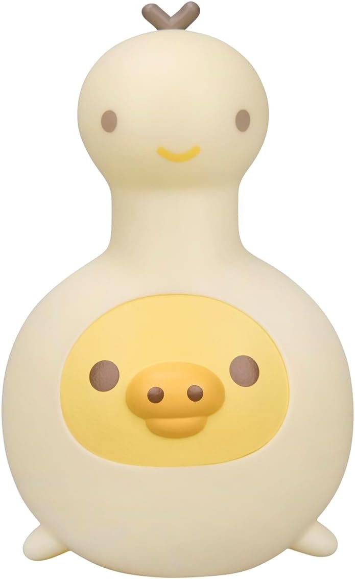 San-X Original Rilakkuma Plays with Dino Vinyl Figurine Toy – 3″ Chairoikoguma(Kiiroitori) - view 2