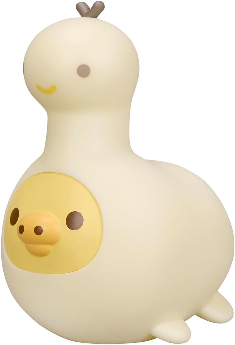 San-X Original Rilakkuma Plays with Dino Vinyl Figurine Toy – 3″ Chairoikoguma(Kiiroitori) - view 3