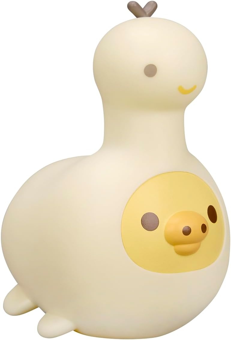 San-X Original Rilakkuma Plays with Dino Vinyl Figurine Toy – 3″ Chairoikoguma(Kiiroitori) - view 5
