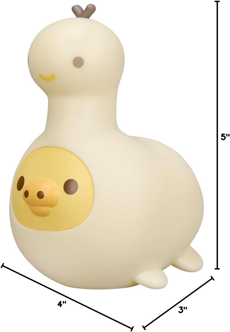 San-X Original Rilakkuma Plays with Dino Vinyl Figurine Toy – 3″ Chairoikoguma(Kiiroitori) - view 6