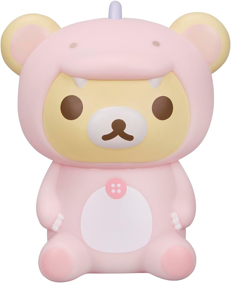 San-X Original Rilakkuma Plays with Dino Vinyl Figurine Toy – 3″ Chairoikoguma(Korilakkuma) - view 2