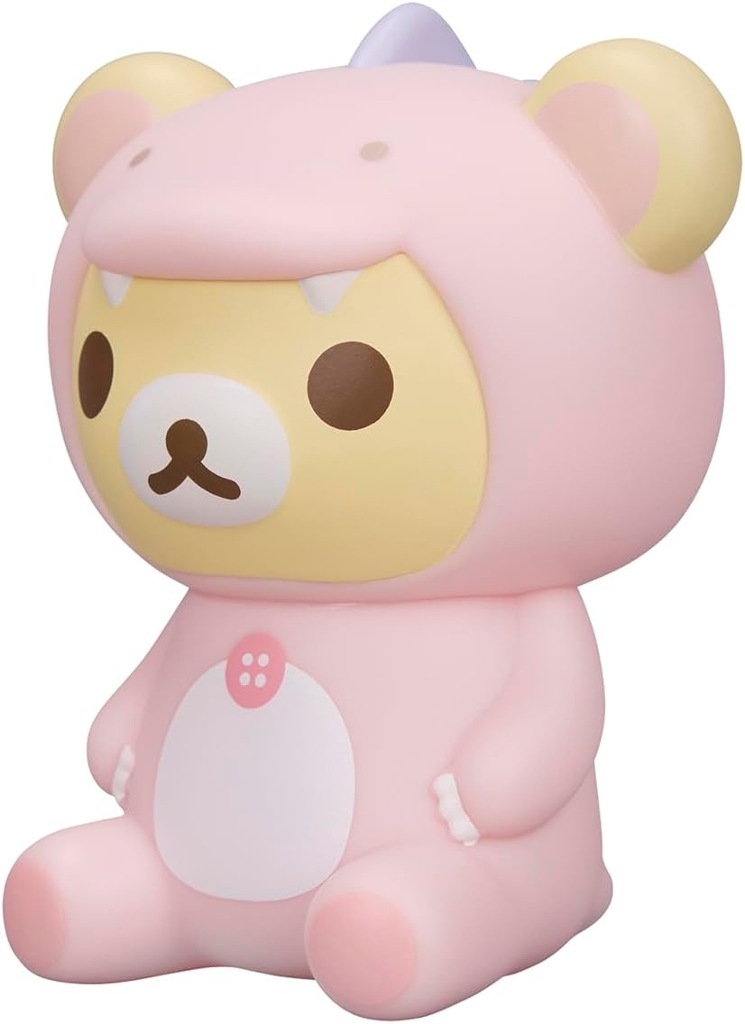 San-X Original Rilakkuma Plays with Dino Vinyl Figurine Toy – 3″ Chairoikoguma(Korilakkuma) - view 3