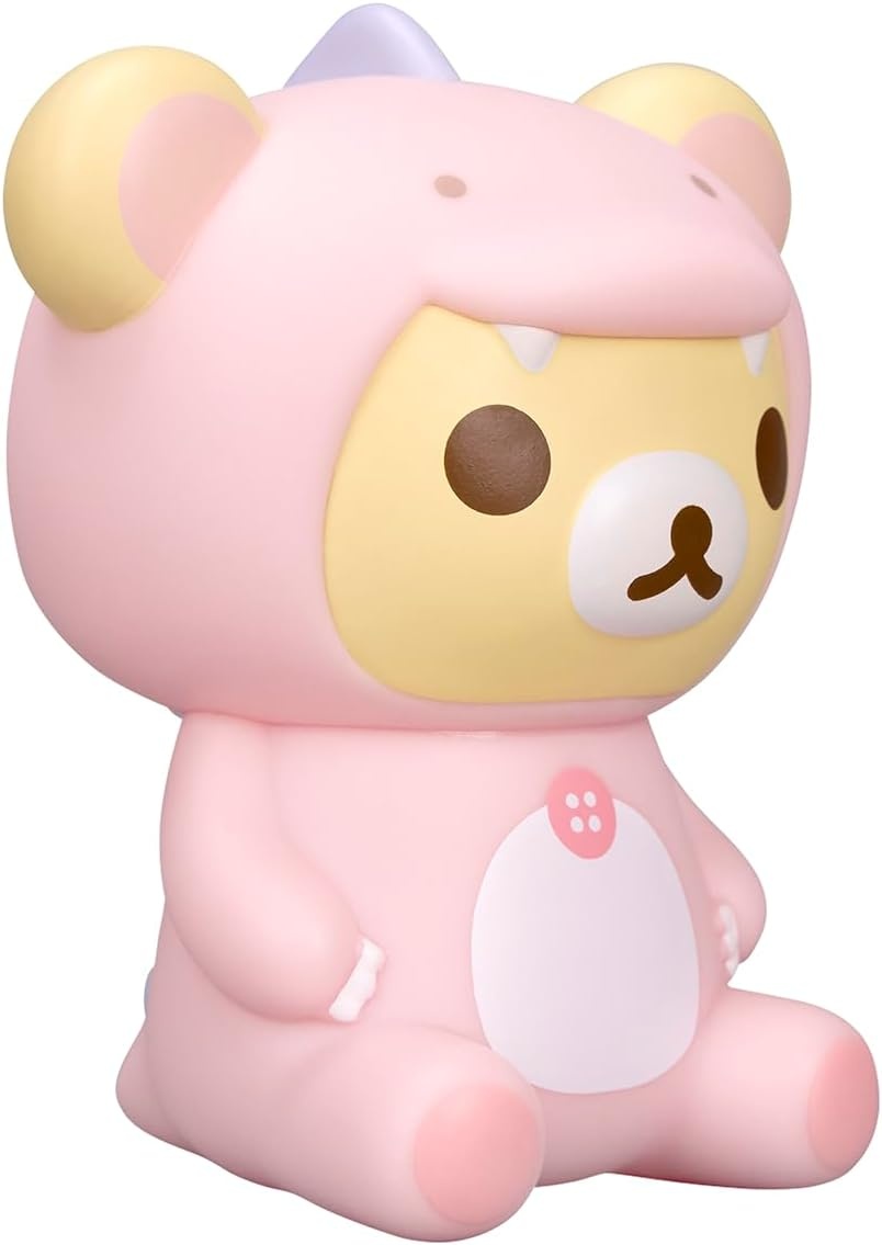 San-X Original Rilakkuma Plays with Dino Vinyl Figurine Toy – 3″ Chairoikoguma(Korilakkuma) - view 5