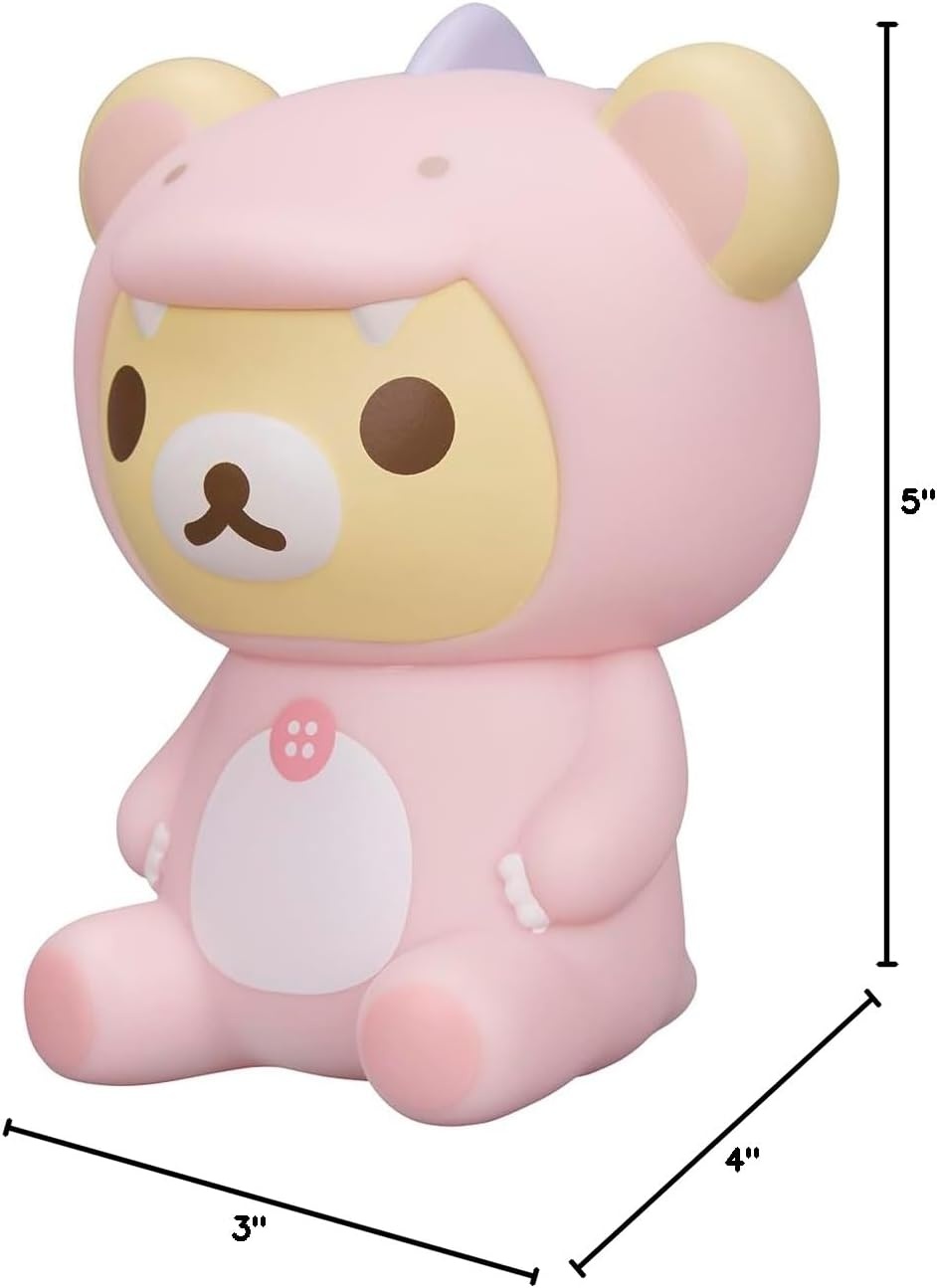 San-X Original Rilakkuma Plays with Dino Vinyl Figurine Toy – 3″ Chairoikoguma(Korilakkuma) - view 6