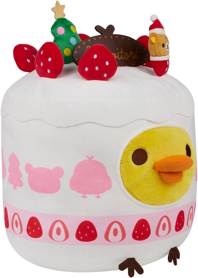 San-X Original Rilakkuma Holiday Cake Series Plush – 10″ Chairoikoguma(Kiiroitori) - view 3