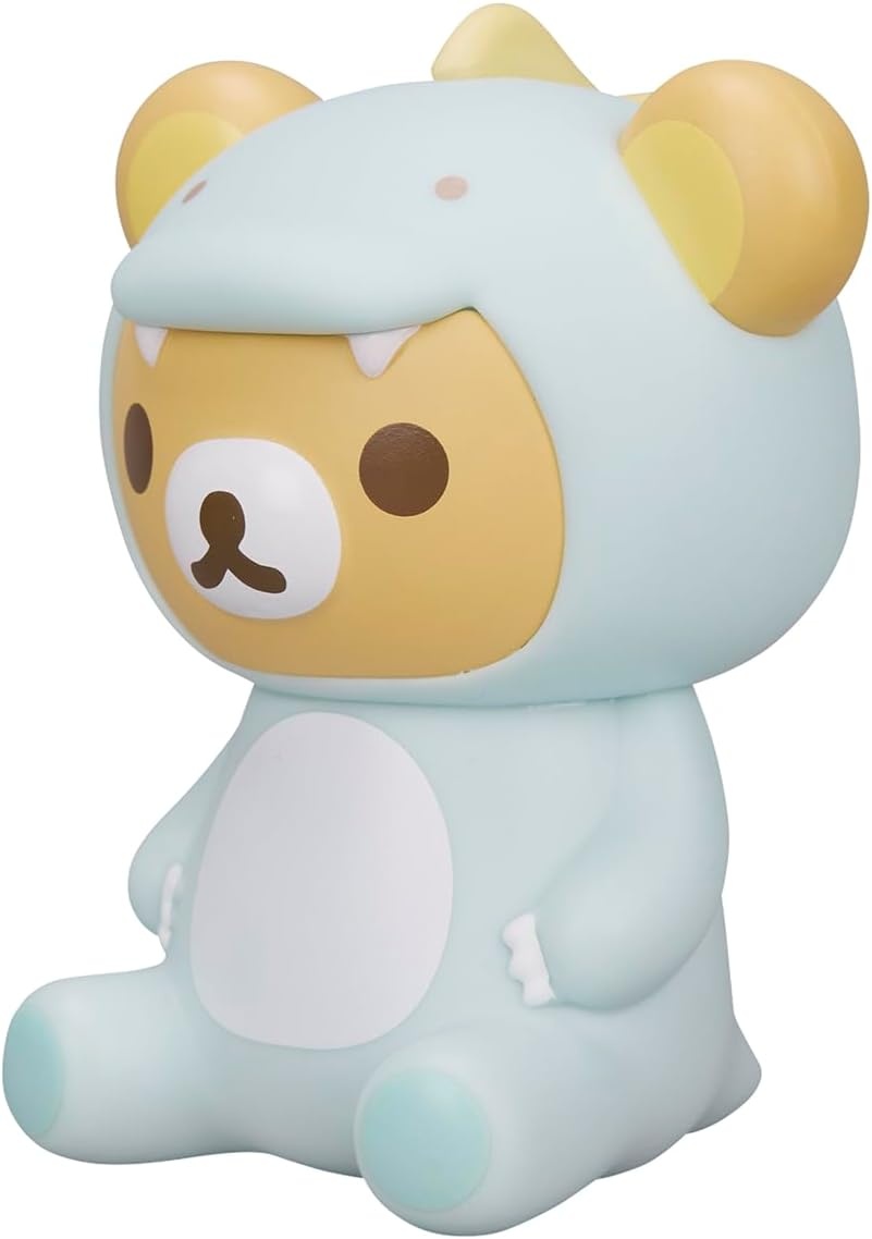 San-X Original Rilakkuma Plays with Dino Vinyl Figurine Toy – 3″ Chairoikoguma(Rilakkuma) - view 3