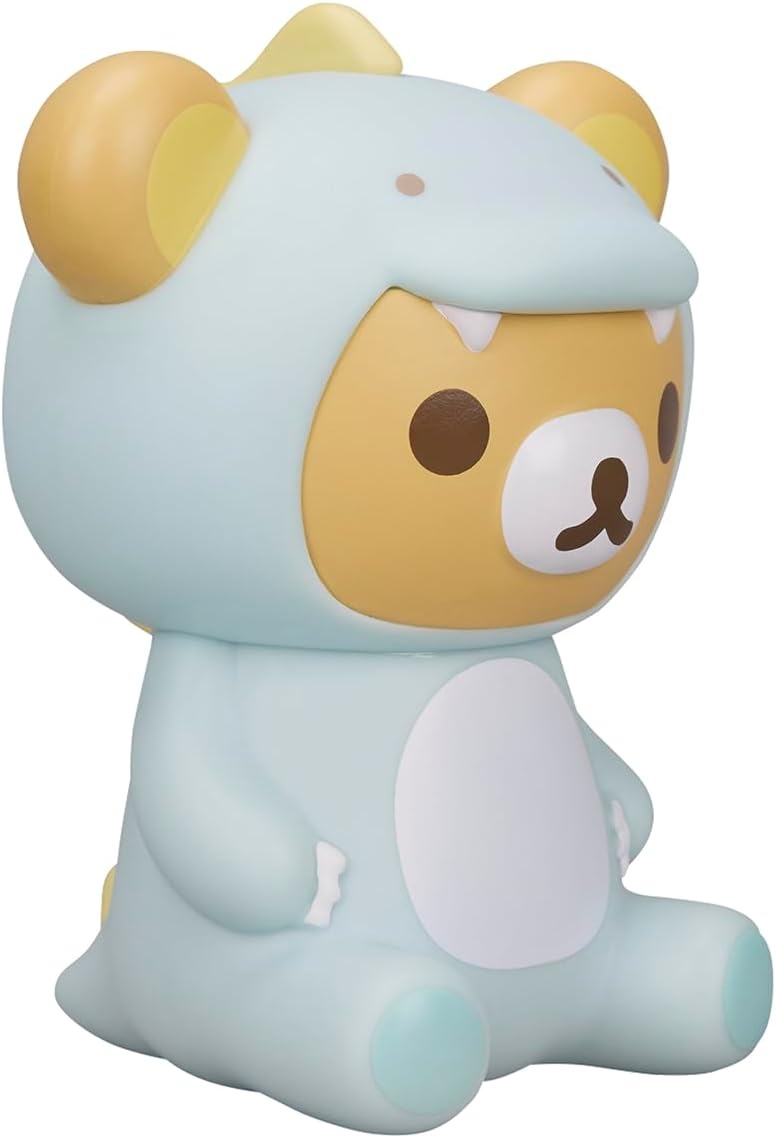 San-X Original Rilakkuma Plays with Dino Vinyl Figurine Toy – 3″ Chairoikoguma(Rilakkuma) - view 5