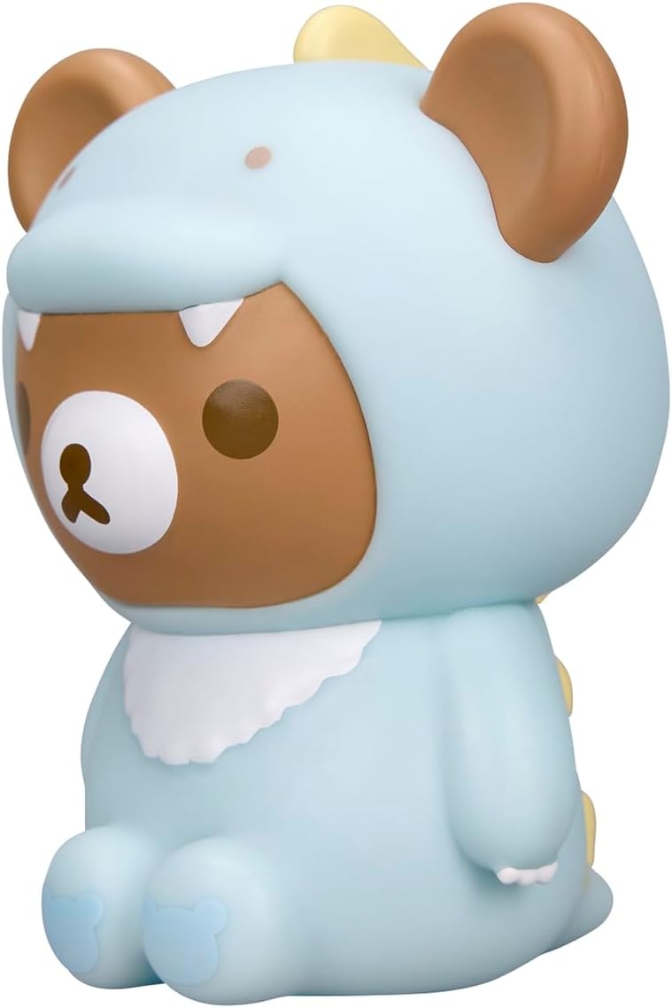 San-X Original Rilakkuma Plays with Dino Vinyl Figurine Toy – 3″ Chairoikoguma(Chairoikoguma) - view 3