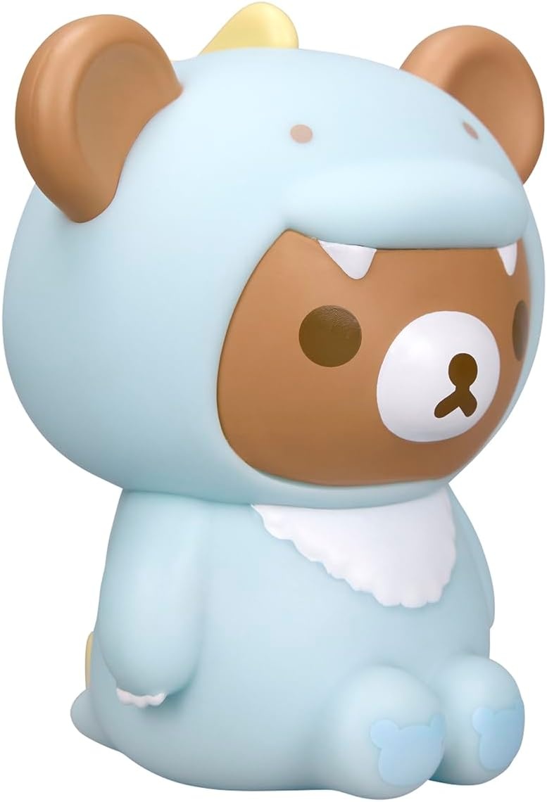 San-X Original Rilakkuma Plays with Dino Vinyl Figurine Toy – 3″ Chairoikoguma(Chairoikoguma) - view 5