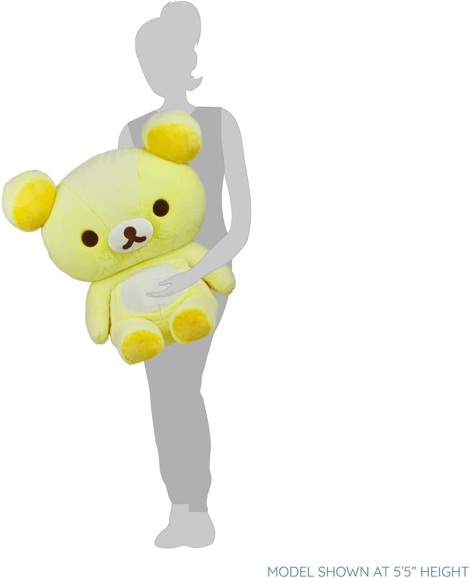Rilakkuma San-X Original Long Pile Sherbet Series Jumbo Plush – Orange(Yellow) - view 4