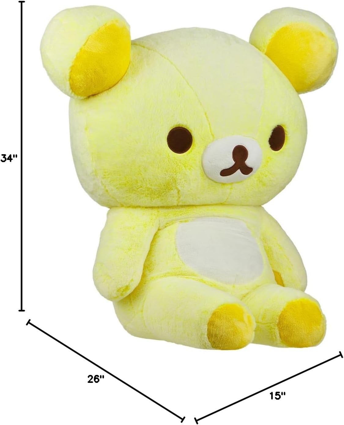 Rilakkuma San-X Original Long Pile Sherbet Series Jumbo Plush – Orange(Yellow) - view 6