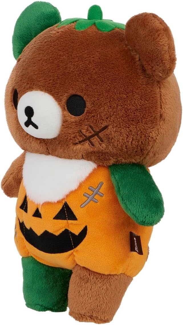 San-X Original Rilakkuma Halloween Monster Series Plush – 13″ Pumpkin Chairoikoguma(Chairoikoguma)