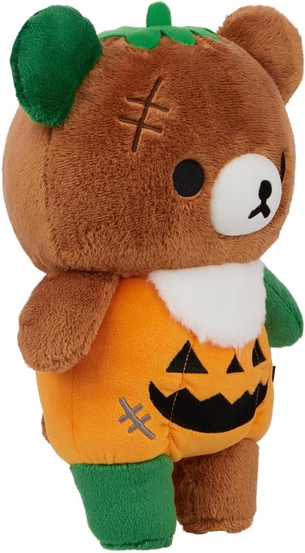 San-X Original Rilakkuma Halloween Monster Series Plush – 13″ Pumpkin Chairoikoguma(Chairoikoguma) - view 3