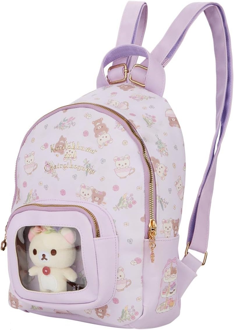 San-X Original Rilakkuma Floral Tea Time Backpack with Korilakkuma Plush