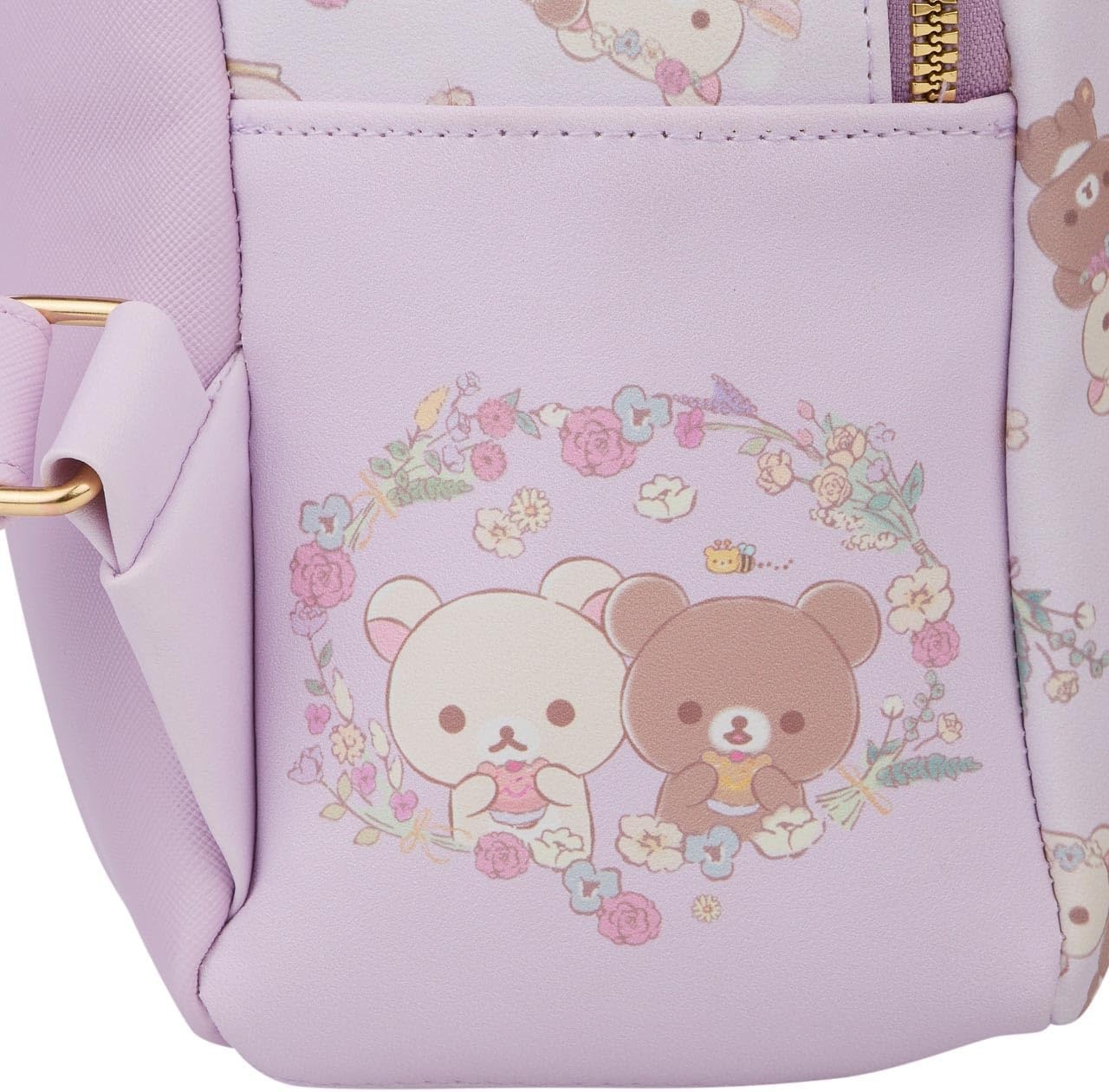 San-X Original Rilakkuma Floral Tea Time Backpack with Korilakkuma Plush - view 4
