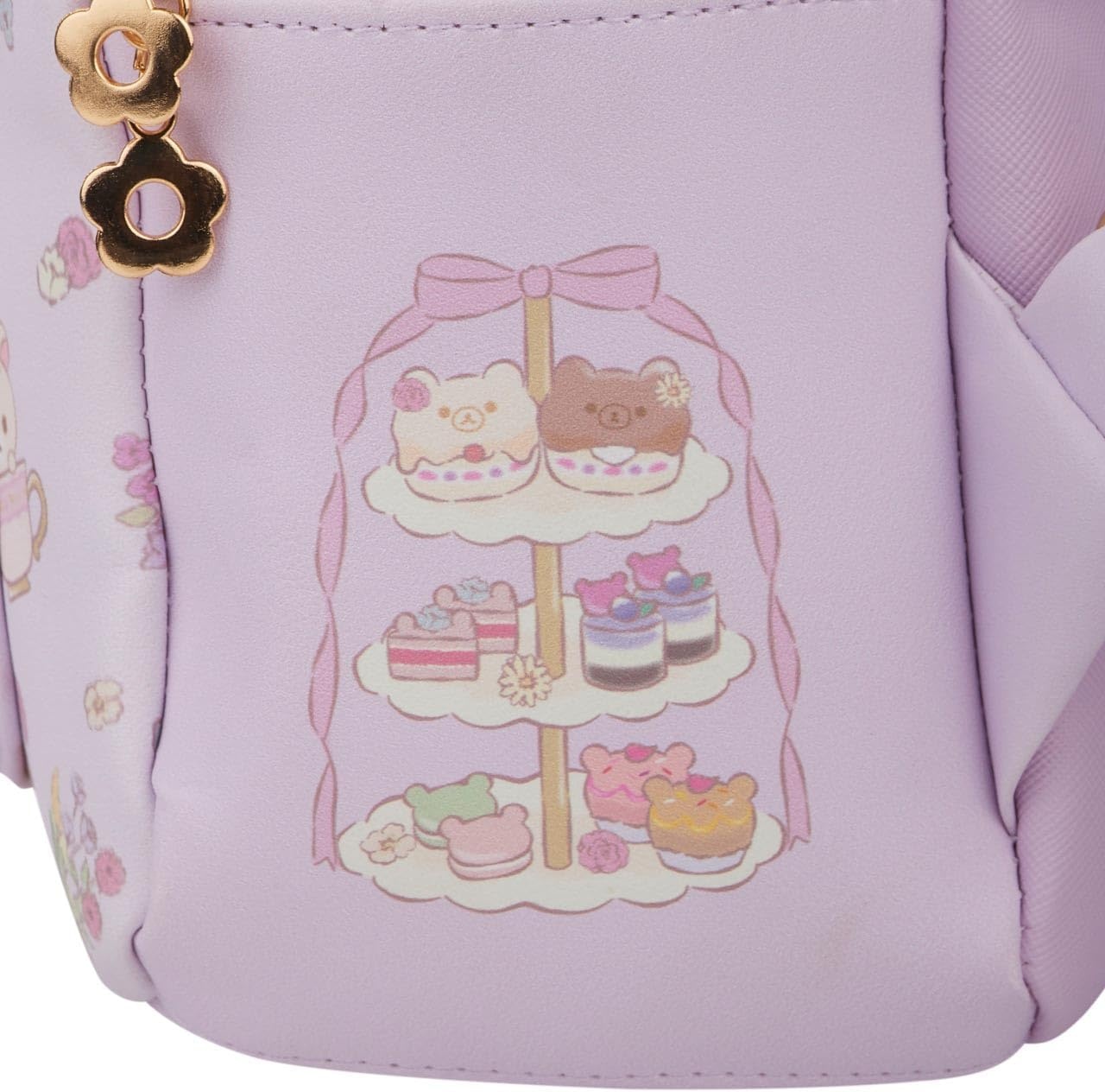 San-X Original Rilakkuma Floral Tea Time Backpack with Korilakkuma Plush - view 5