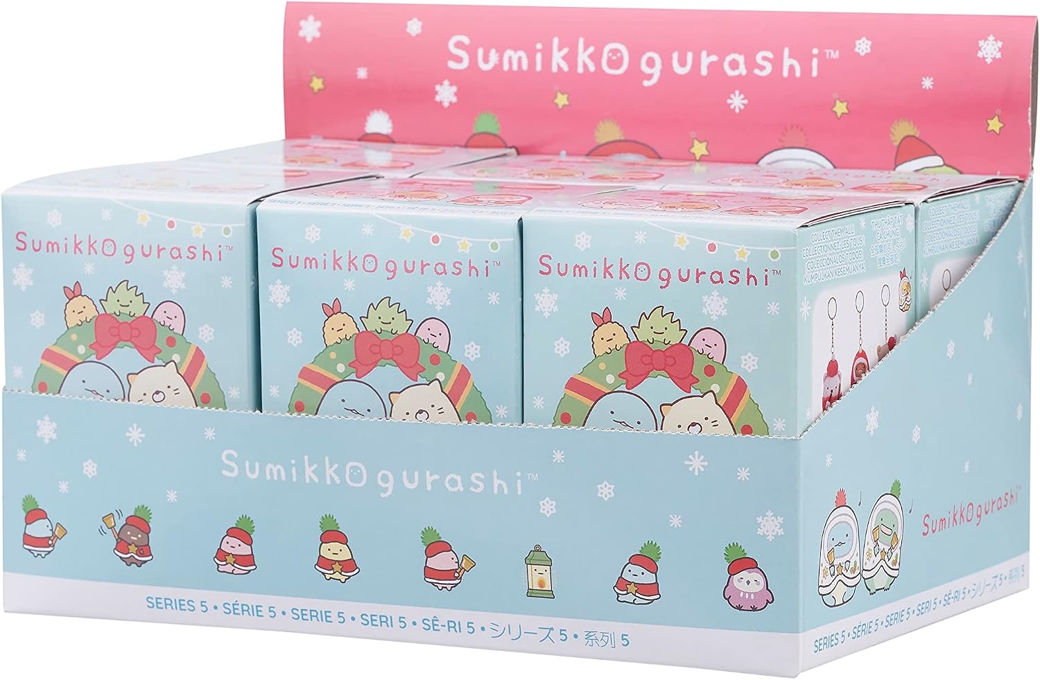 SUMIKKOGURASHI Musical Christmas Blind Box Keychain Plush(Complete Set of 6 Pcs)