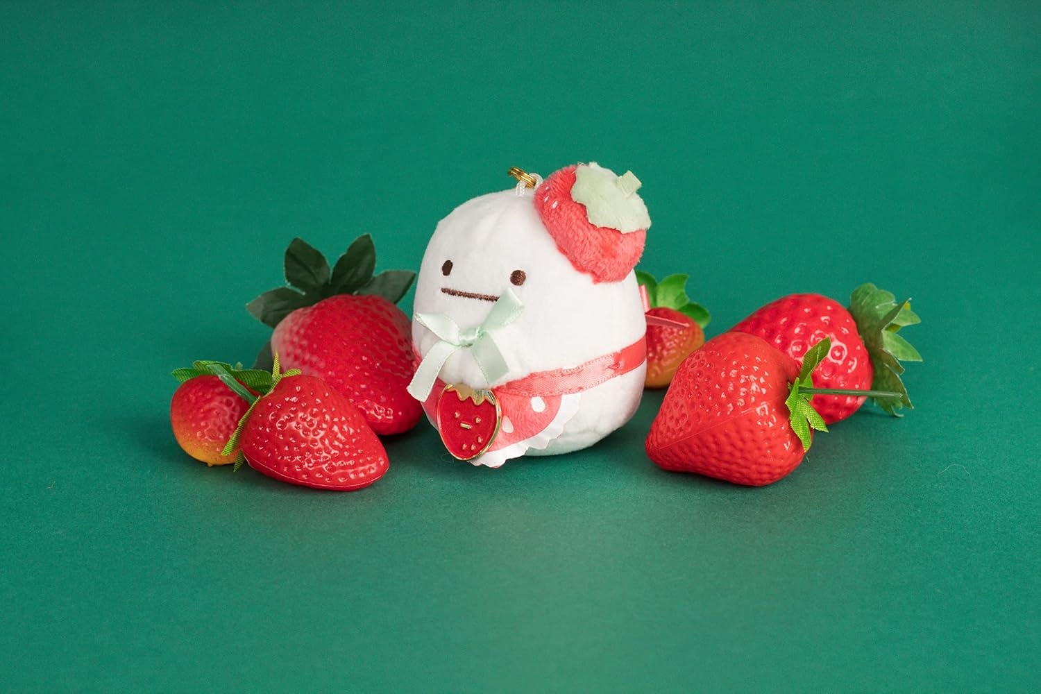 SUMIKKOGURASHI Obake San-X Original Strawberry Series Keychain - view 6