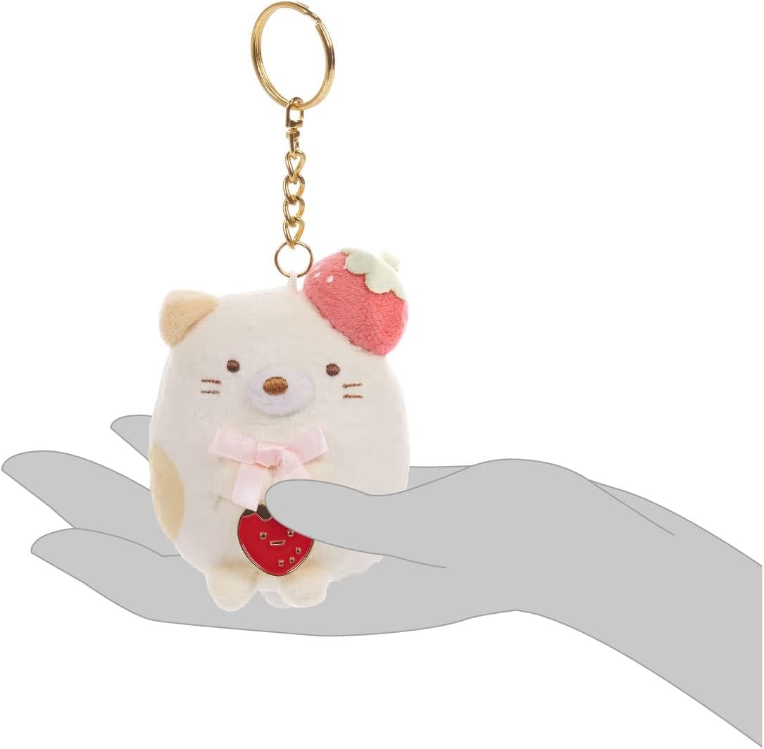 SUMIKKOGURASHI Neko San-X Original Strawberry Series Keychain