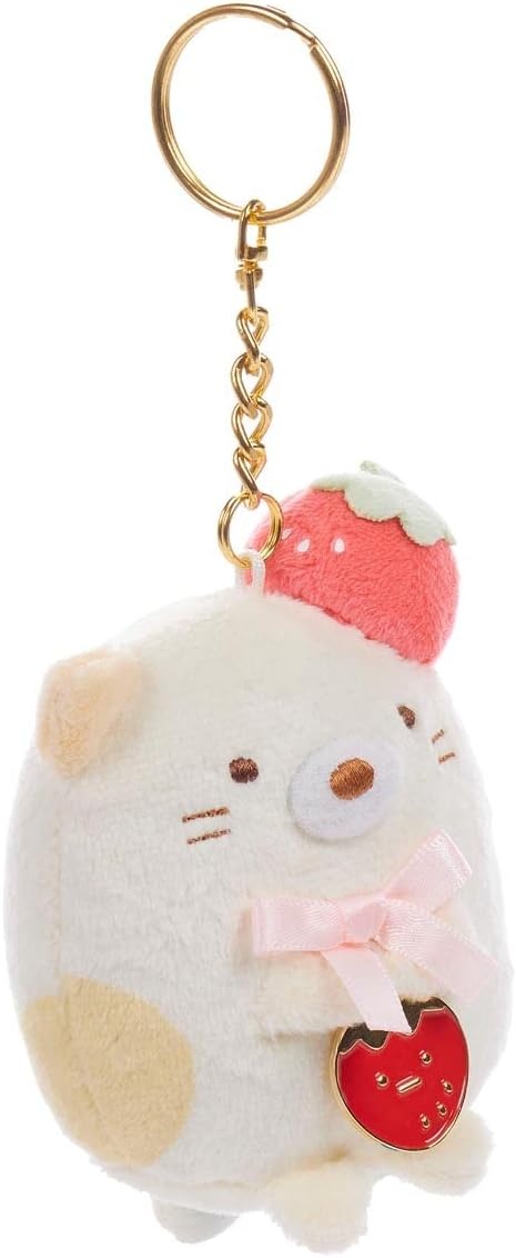 SUMIKKOGURASHI Neko San-X Original Strawberry Series Keychain - view 4