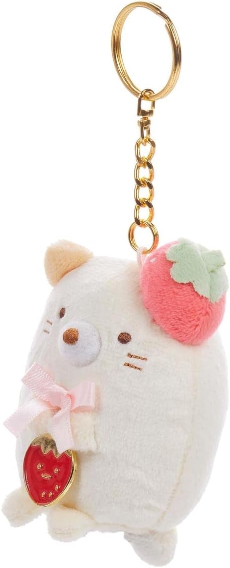 SUMIKKOGURASHI Neko San-X Original Strawberry Series Keychain - view 5