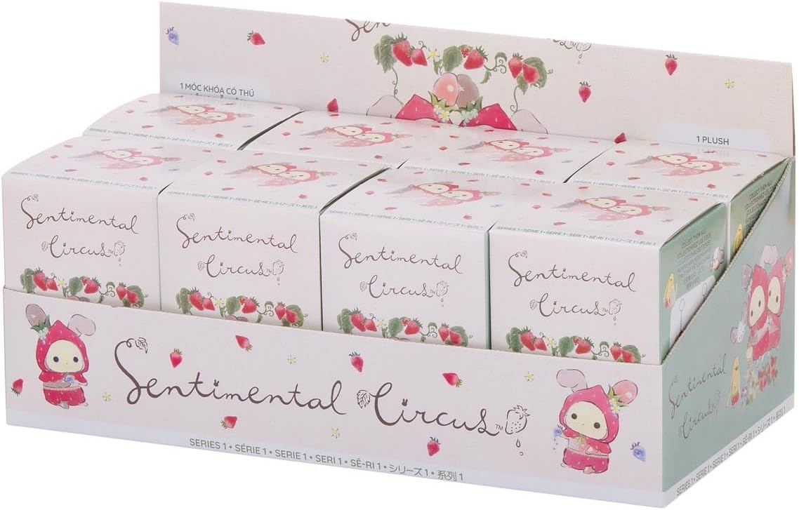 San-X Original Sentimental Circus Strawberry Series Blind Box – 8 pcs(A Box of 2 complete sets)